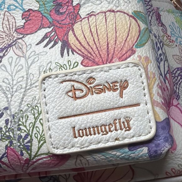 Disney Loungefly Ariel Under the Sea Mini Backpack Seashell Floral Pastel main image 7